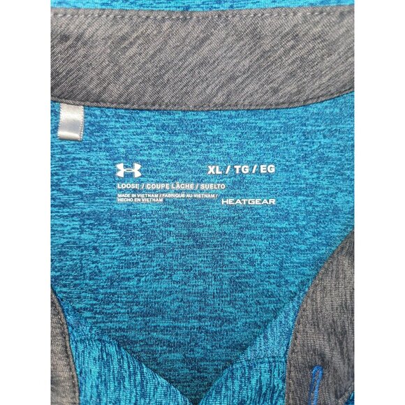 Under Armour Mens HeatGear Blue Polo Shirt XL Loose Fit - Picture 5 of 8